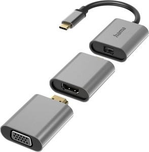 HAMA, HAMA 00200306 - 6IN1 - Video-Adapter-Set (Grau/Schwarz), HAMA 00200306 - 6IN1 Video-Adapter-Set (Grau/Schwarz)