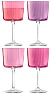 LSA, 4er Set Gems Weingläser 250ml Granat assort., Weinglas-Set Gems