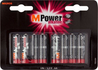M-Power, M-Power AA / LR6 (8Stk.) Batterie, M Power alkaline Batterie
