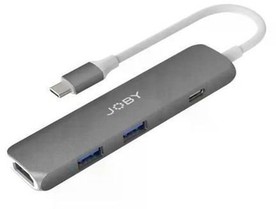 Joby, Joby Usb-C (4K Hdmi; 2xUSB-A; PD) USB-Hub & Dockingstation, Joby, Dockingstations & USB-Hubs, Joby USB-C Hub 4K HDMI USB-A & USB-C PD, Produkte & Wohnen