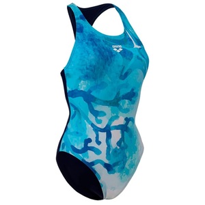 ARENA, Arena Damen Badeanzüge Arena Damen Badeanzüge W Seafloor Swimsuit Y Back, Blau, ideal für Wassersport, Blau, 