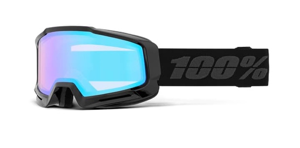 100PERCENT, Okan Hiper Goggle Black - Mirror Turquoise, 100% Okan Skibrille