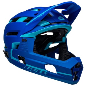 Bell, Bell Super Air R MIPS Helm blau 2022 55-59cm MTB Helme, Bell Super AIR R Spherical Velohelm blau
