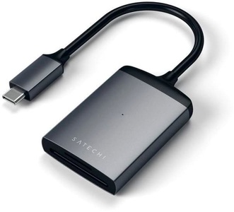 Apple,Microsoft,Samsung, Satechi - Aluminium USB C (USB 3.1) Kartenlesegerät Card Reader 312MB/s UHS-II / Micro SD / SD 312MB/s (ST-TCU3CRM) - Space Grau, Satechi Tcu3Crm - Kartenleser (Grau)