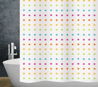 Diaqua, diaqua Duschvorhang Point, Diaqua - Duschvorhang Textil Point, 180X240CM, Multicolor