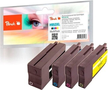 Peach, Peach Spar Pack Tintenpatronen kompatibel zu HP No. 953XL, Tinte Sparpack PI300-728
