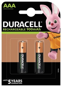 Duracell, Recharge Ultra Micro (AAA) NiMH Akku mit 850 mAh - 2 Stück, DURACELL Recharge Ultra PreCharged DX2400 AAA, 850 mAh, 1.2V 2 Stück