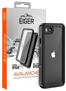 Apple, Eiger - iPhone SE (2020) / 8 / 7 / 6S Avalanche Case Wasserfeste Outdoor Schutz Hülle IP68 (EGCA00215) - Schwarz, EIGER - iPhone SE (2020) Outdoor Cover 