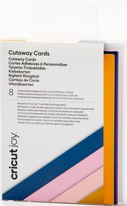 Cricut, Cricut Joy? Cutaway Cards Kartenset Violett, Rosa, Rose, Ocker, Cricut Blankokarte Joy cut-away 10.8 x 14 cm, Grau/Khaki/Creme