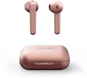 Acer,Amazon,Apple,Asus,Blackberry,CAT,Fitbit,Google,HTC,Huawei,Lenovo,LG,Microsoft,Motorola,Nokia,OnePlus,Oppo,Samsung,Sonstige,Sony,Wiko,Xiaomi, Urbanista - Stockholm Plus Kabellose Bluetooth 5.0 In-Ear Kopfhörern Headset mit Voice Control + Lade Case - Roségold, 