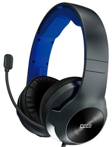 Hori, HORI PlayStation 4 Pro - Gaming Headset (Schwarz/Blau), Hori - Pro Kopfhörer Kabelgebunden Kopfband Gaming Schwarz, Blau, Blau