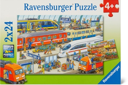 Ravensburger Verlag, Ravensburger Verlag Puzzle TRUBEL AM BAHNHOF 2x24-teilig, Puzzle TRUBEL AM BAHNHOF 2x24-teilig