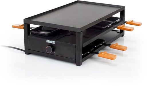 Princess, Princess Racletteofen Black Steel 8 Personen Raclette Grill, Princess Racletteofen Black Steel 8 Personen