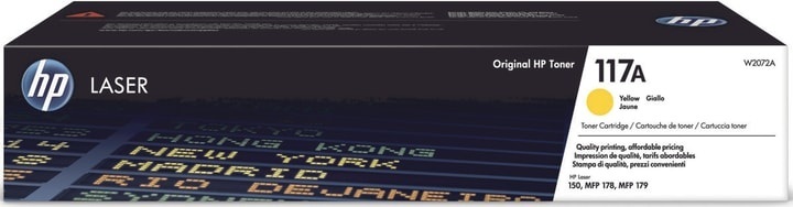Hp, HP Toner 117A yellow Toner-Modul, Hewlett Packard Toner, gelb, No. 117A, W2072A, (700 Seiten)