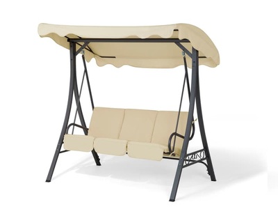 Beliani, Hollywoodschaukel Sonnendach beige GARBO