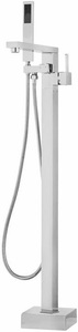 Beliani, Beliani Wannenarmatur freistehend silber DELLA Badewannenarmatur, Beliani - Freistehende Badewannenarmatur aus Kunststoff Modern DELLA, One Size, Antikes Silber