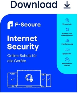 F-Secure, F-Secure Internet Security; 15 Geräte; 2 Jahre Antivirus (Download), 
