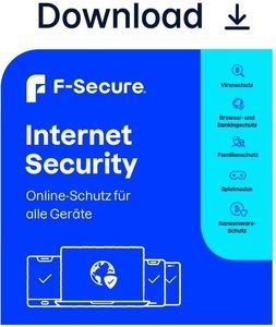 F-Secure, F-Secure Internet Security; 15 Geräte; 3 Jahre Antivirus (Download), 