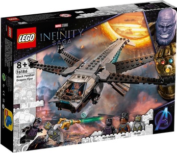 LEGO, 76186 Marvel Super Heroes Black Panthers Libelle, Konstruktionsspielzeug, LEGO® Marvel Super Heroes? 76186 - Black Panthers Libelle