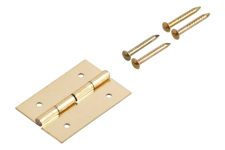 Do it + Garden, Scharnier mit Stift, Scharnier mit Stift vermessingt 15 x 13 mm Scharniere