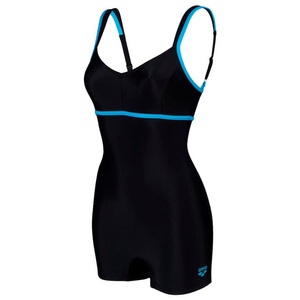 ARENA, Arena Damen Badeanzüge Arena Damen Badeanzüge W Venus Combi R, Schwarz, ideal für Wassersport, Schwarz, Arena Venus Combi R Badeanzug Damen Schwarz, Grösse: D 46