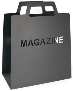 Micasa, Zeitschriftensammler MAGAZINE, Micasa, XXXLutz Universalablage 30/35,5/10,5 cm , Gk3413 , Schwarz , Metall , 30x35.5x10.5 cm , 009137030901