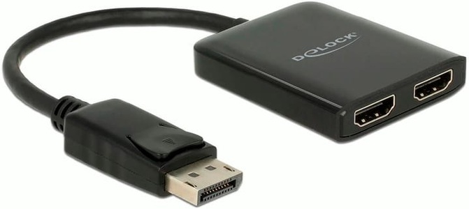 Delock, DeLock 2-Port Signalsplitter DP - 2x HDMI, Delock 2-Port Signalsplitter DP - 2x HDMI 4K
