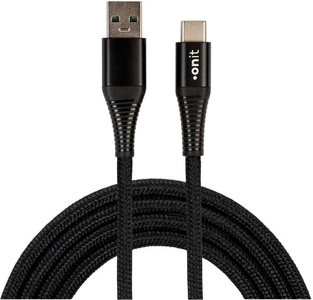 onit USB A - C; 2 m; Schwarz Kabel