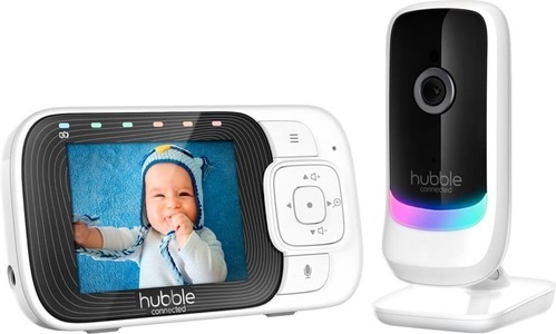 HUBBLE CONNECTED, HUBBLE CONNECTED Nursery Pal Essentials - Babyphone (Weiss), Hubble Connected Nursery Pal Essentials [2.8 inch] Babyphone