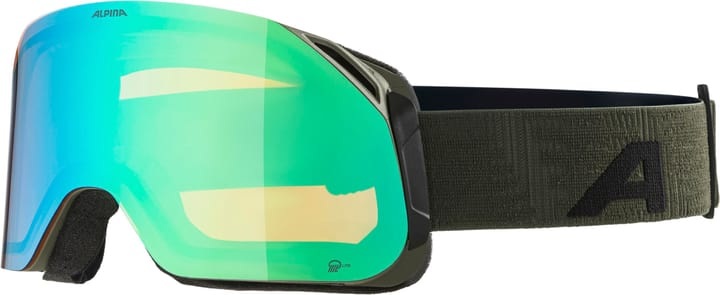 Alpina, Alpina Blackcomb Q-Lite Skibrille, Alpina Skibrille Blackcomb Q-Lite - Olive Matt/Grün S2