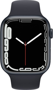 Apple, Apple Watch Series 7 Gps 45mm Midnight Aluminium Case Sport Band Smartwatch, 