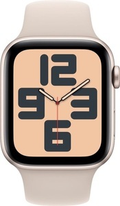 Apple, APPLE Watch SE (GPS + Cellular) 44 mm - Smartwatch (S/M 140-190 mm, Fluorelastomer, Polarstern/Polarstern), 