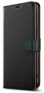 Xqisit, XQISIT - iPhone 14 Pro Antibakterielle Slim Wallet Case Leder Tasche (50430) - Schwarz, 