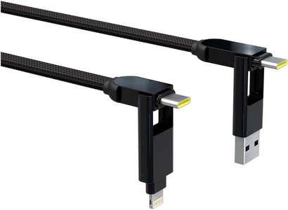 Rolling Square inCharge XL; 6in1; Usb-A/-C; Micro-USB; Lightning 0.3 m USB-Kabel