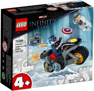 LEGO, 76189 Marvel Super Heroes Duell zwischen Captain America und Hydra, Konstruktionsspielzeug, 