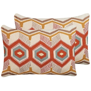 Beliani, Kissen 2er Set aus Baumwolle Boho MAJRA Kissen 2er Set aus Baumwolle Boho MAJRA, Beliani - Dekokissen 2er Set aus Baumwolle Klassisch MAJRA, One Size, Light Beige
