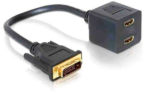 Delock, DeLock 2-Port Signalsplitter DVI-D - HDMI, Delock 2-Port Signalsplitter DVI-D - HDMI