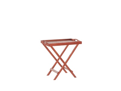 undefined, TOSCANA Beistelltisch, Beliani - Outdoor Beistelltisch aus Akazienholz Klassisch TOSCANA, One Size, Bordeaux