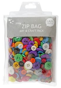 I am Creative, I AM CREATIVE Knöpfe Set, Zip, I AM CREATIVE Knöpfe Set 200g 4010.12 assortiert