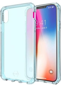 ITSKINS, ITSkins iPhone Xs Max Spectrum Schutz Hardcase Hülle (Fallschutz 2 Meter) Transparent / Blau (APXP-SPECM-LBLU), 