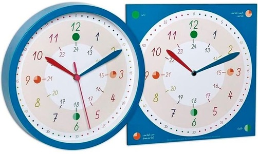 TFA Dostmann, TFA Dostmann Wanduhr TICK & TACK mit Lernuhr Blau, TFA Dostmann Wanduhr TICK & TACK mit Lernuhr Blau