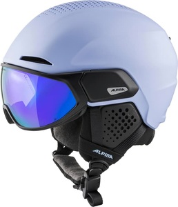 Alpina, Alpina Alto Q-Lite Visier Skihelm - Lilac Black Matt, ALPINA Skihelm Alto Q-Lite lila | 51-55CM