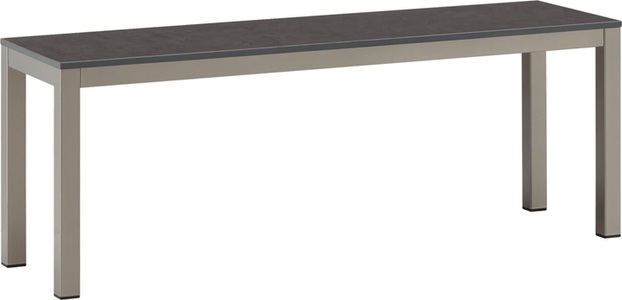 Do it + Garden, LOCARNO, 140 cm, Gestell Polar Silber, Platte HPL Sitzbank