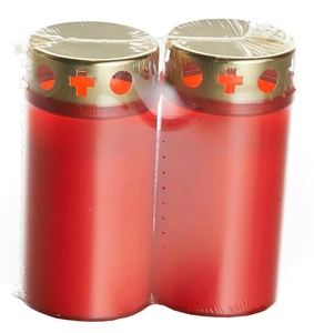undefined, DUO-PACK GRABKERZEN Rot, Grabkerzen Nr. 3 rot 2 Stück