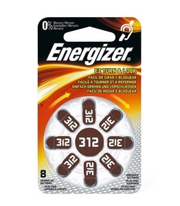 Energizer, Energizer 312 (8Stk.) Hörgerätebatterie, Energizer Batterien für Hörgeräte