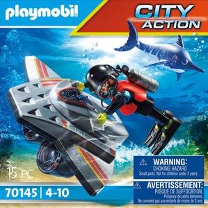 PLAYMOBIL, Playmobil® City Action Seenot: Tauchscooter im Rettungseinsatz 70145, 70145 City Action Seenot: Tauchscooter im Rettungseinsatz, Konstruktionsspielzeug