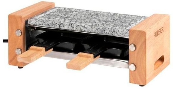 undefined, Raclette »Raclette-Grill 2P Holz/Stein«, 350 W, FURBER Racletteofen Festa 2 Personen 350 W