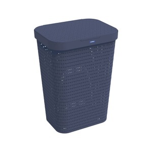 Rotho, Rotho Wäschetonne , 1032706211 , Dunkelblau , Kunststoff , 55 l , 42x57.7x32.2 cm , rostfrei, Belüftungsöffnungen, recycelbar , 003294040006, Rotho Wäschetonne , 1032706211 , Dunkelblau , Kunststoff , 55 l , 42x57.7x32.2 cm , rostfrei, Belüftungsöffnungen, recycelbar , 003294040006
