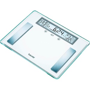 BEURER, Diagnosewaage BG51 XXL aus Glas, für starkes Übergewicht geeignet, Beurer BG 51 XXL Personenwaage weiss