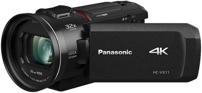 Panasonic, Panasonic Hc-Vx11 - Camcorder (Schwarz), Panasonic HC-VX11 - Camcorder - 4K / 25 BpS - 8.57 MPix - 24x optischer Zoom - Leica